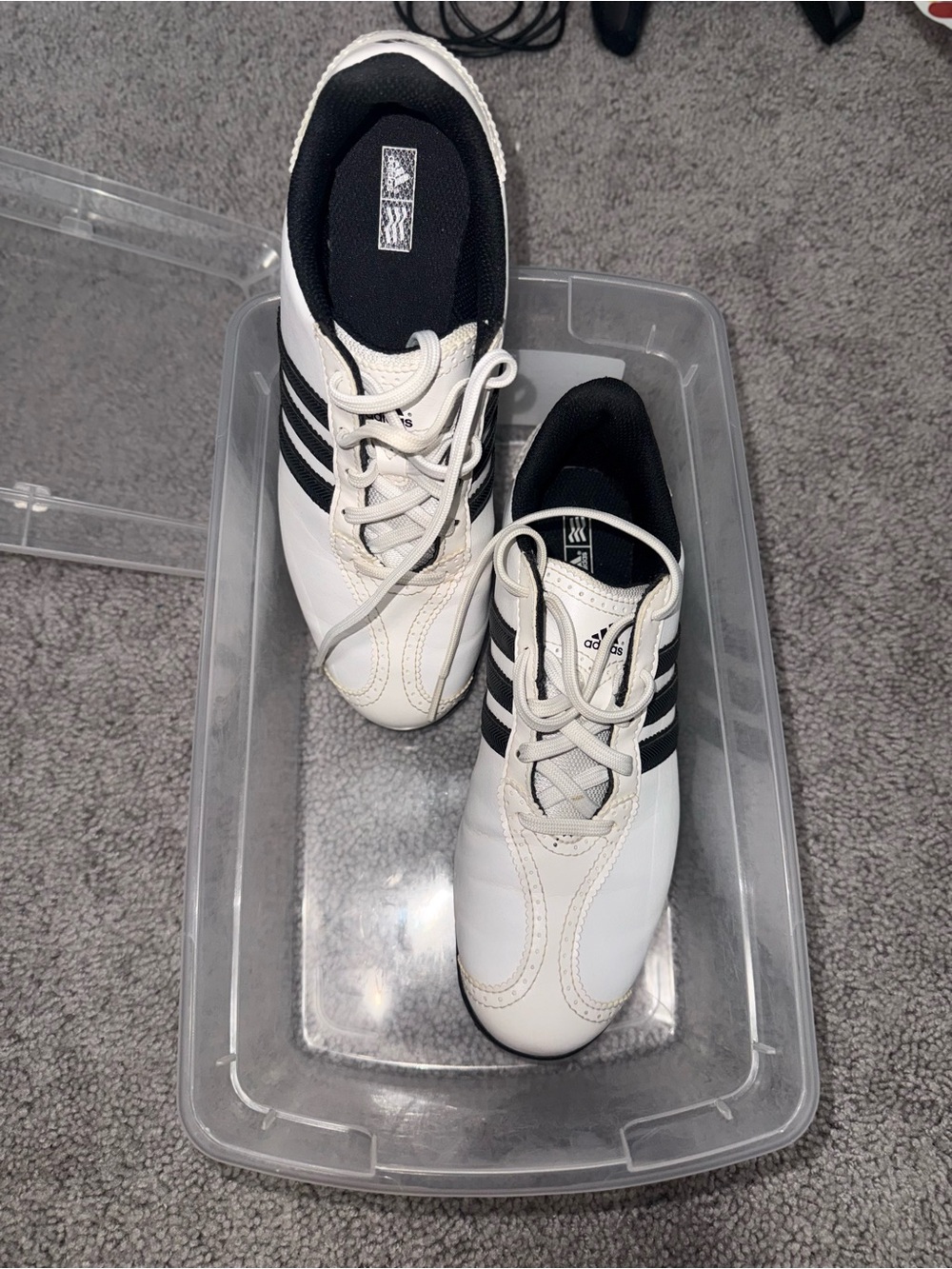 Golf Shoes Adidas Woman White and Black Low-Top